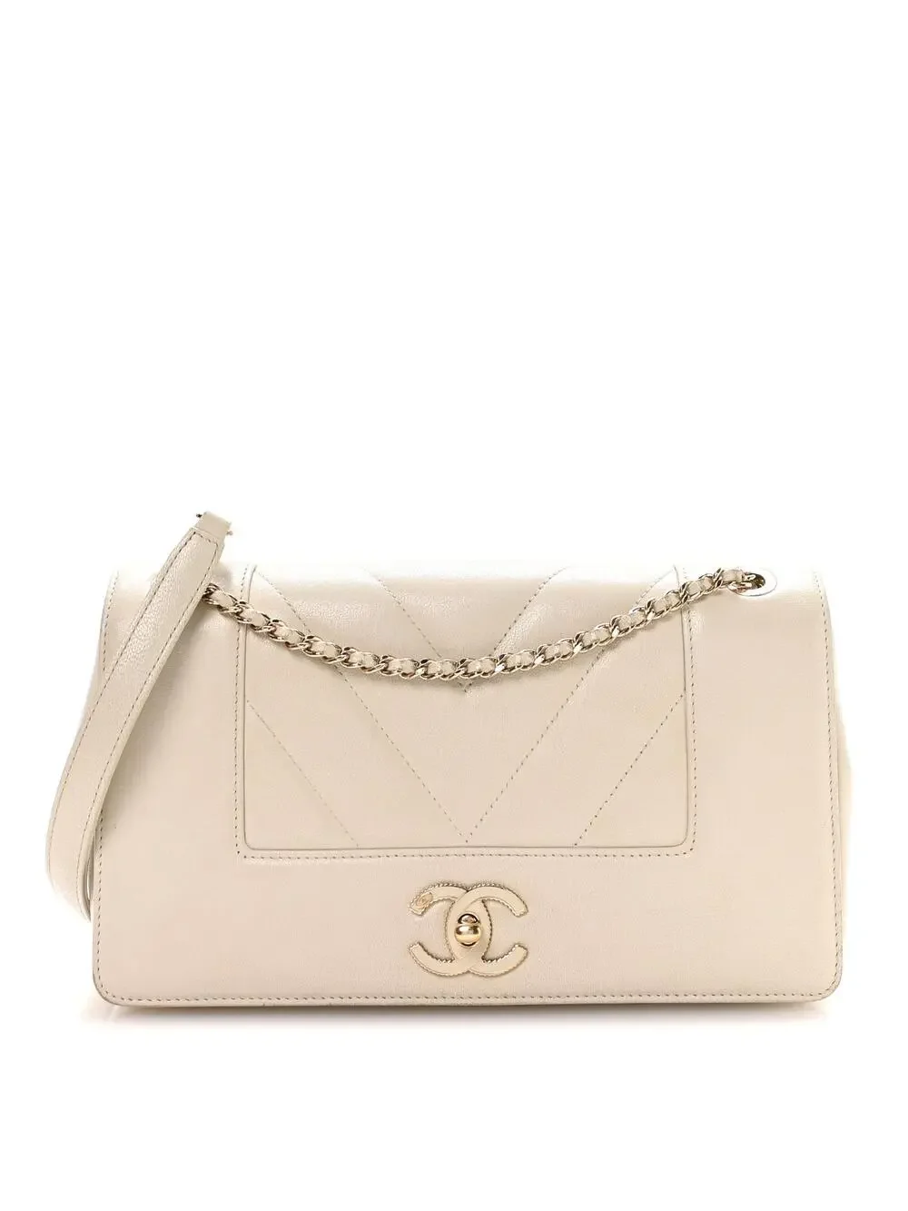 Chanel Sheepskin Chevron Quilted Medium #334347C27B